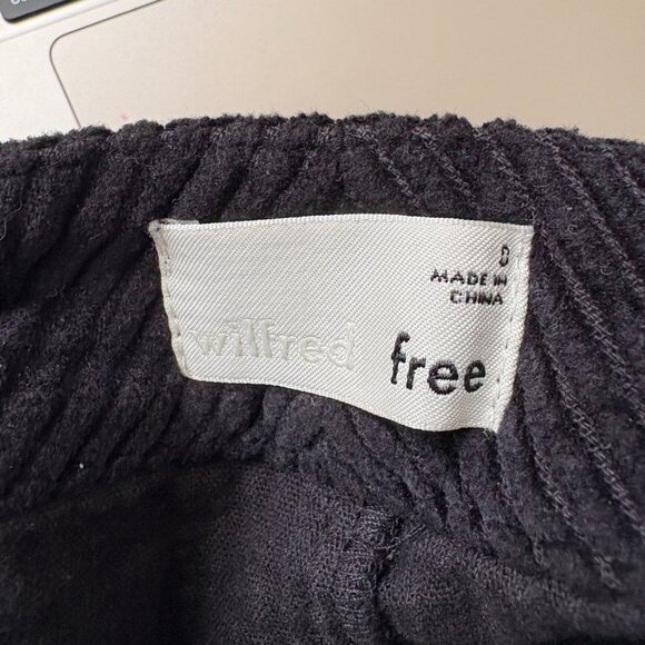 Aritzia Wilfred Free Karmen Skirt Button Front Corduroy Mini Skirt Black Size 0 - Picture 5 of 6